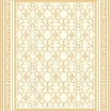 Elegant Beige Non Slip Geometric Inspired(Beige)
