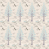 Enchanted Forest Snowfall Holiday Decorative Accent(Beige)