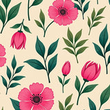 Botanical Garden Heirloom Jewel Toned Artistic Statement(Pink)