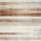 Distressed Beige Brown Subtle Striped Design Large Area(Beige)