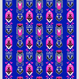 Luxury Grid Stylish Posh Contemporary Fashionable(Blue)