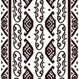 Chevron Zigzag with Ethnic Symbol Details(Brown)