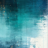 Abyss Gradient Seafoam Accent Modern Distressed Print(Blue)