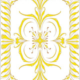Abstract Interlocking Wave Motif with Art Nouveau Flair (Yellow)