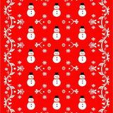 Christmas Spirit Featuring Stylized Snowman and Festive Flourishes(Red)