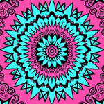 Sunburst with Symmetrical Petal Radiating (Pink) - ODIKA