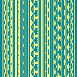 Striped Chindi Featuring Interlocking Bands and Colorful Contrast (Blue)