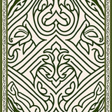 Vintage Trellis Arrangement Featuring Interlocking Floral Details (Beige) - ODIKA