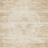 Vintage Style Area Beige and Sand Distressed Restoration Look(Beige)