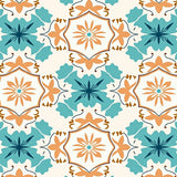 Serene Floral Mosaic with Interlocking Petal Medallions(Teal)