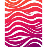 Sunset Cascade Ombre Waves Contemporary Artistic (Orange) - ODIKA