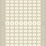 Elegant Oval Area with Vintage Beige Ivory Trellis Motif(Beige)