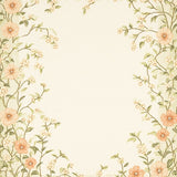 Dreamy Garden Area – Beige Botanical Border Creation(Beige)