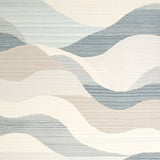 Elegant Coastal Blue & Beige Area(Beige)