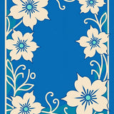 Blossom Medley Botanical with Whimsical Petal Motifs(Blue)