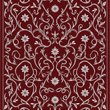 Botanical Vines and Petal Mosaic with Interwoven Florals Motif(Red)
