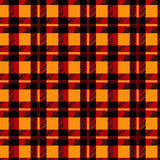Nordic Holiday Interlocking Plaid with Classic Check Design(Orange)