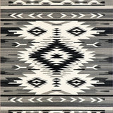 Desert Shadow Native Inspired Geometric Area With Tribal Accents(Black)