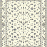 and Stylish Grey Beige with Elegant Floral Motifs(Ivory)