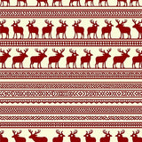 Festive Elk With Interlocking Motifs(Beige)
