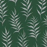 Enchanted Forest Canopy with Mystical Fern Silhouettes(Green)