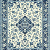 Urbane Oasis Collection Medallion Bloom Design(Ivory)