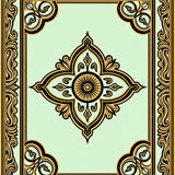 Ornate Medallion Revival Art Nouveau Scrollwork Motif (Gold)