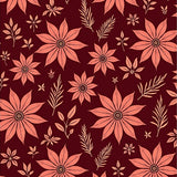 Vintage Poinsettia Bloom(Orange)