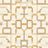 Beige Geometric Modern Indoor Area(Beige)