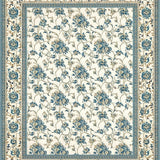 Azure Echoes Area Beige Accents Elegant Floor Art(Beige)