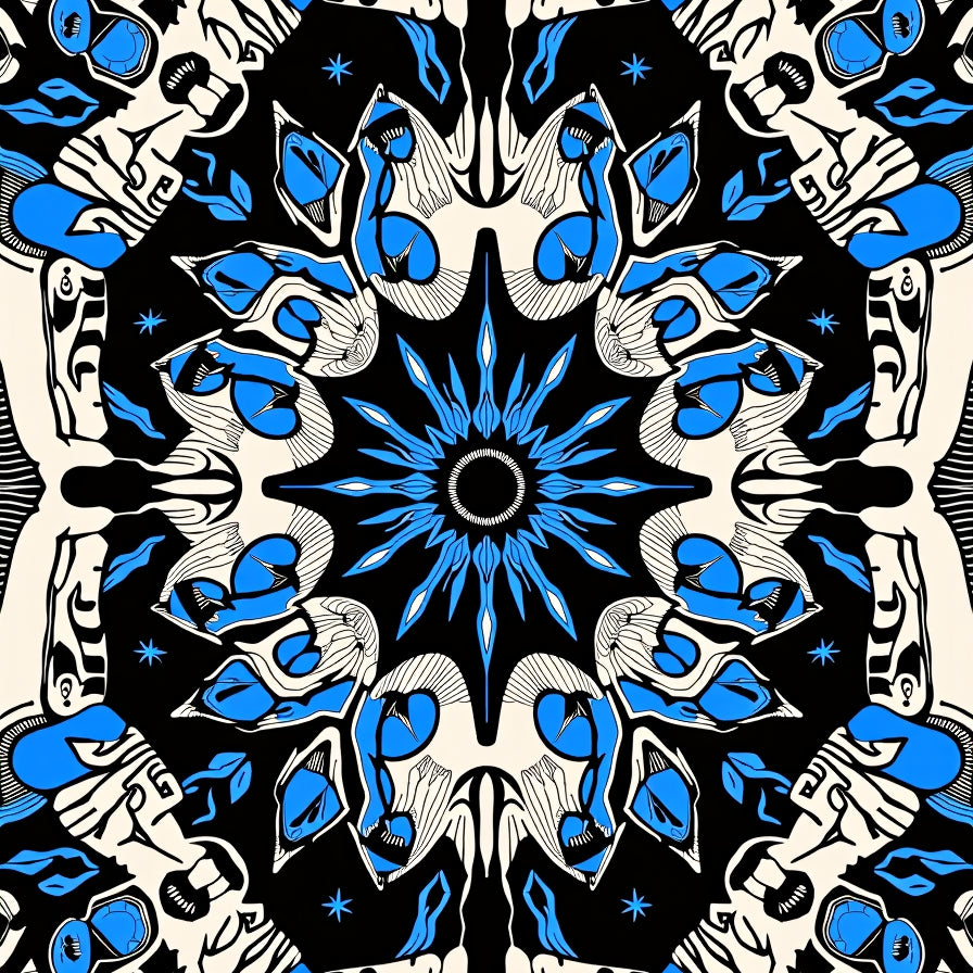 Celestial Skull and Moth Interlocking with Accents(Black) - ODIKA