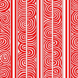 Cane Stripe Swirl Motif Decorative Floor Covering(Red)