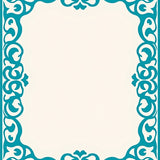 Classical Scrollwork Ornamental Edge Distinctive (Turquoise)