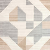 Area Contemporary Geometric Beige Patterned(Beige)