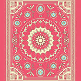Blossoming Floral Vintage Medallion With Intricate(Pink)