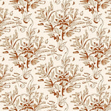 Whimsical Fern Interlocking Flourish and Autumn Petal Cascade(Beige)