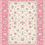 Elegant Staircase Runner with Floral Motifs(Red)