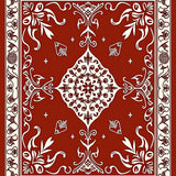 Abstract Damask with Intricate Swirl (Red)
