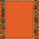 Pine Cone Forest Doormat with Evergreen Branch Border Trim(Orange)