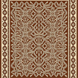 Boho Interlocking with Ornate Motifs(Brown)