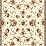 Timeless Beige Brown Area with Classic Floral Motif(Beige)
