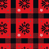 Vintage Checkered with Festive Holiday Motifs(Red)