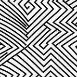 Nordic Starburst Interlocking Design with Minimalist Stripe Detailing (Black)