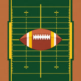 Football Field with Central Game Ball(Green)