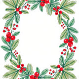 Frosted Evergreen Sprig Arrangement with Berry Detailing(Green)