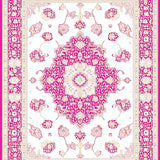 Elegant Area White Pink Beige with Bethlehem Traditional Design(White)