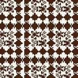 Harvest Tartan Plaid with Interlocking Leaf Accents(Brown)