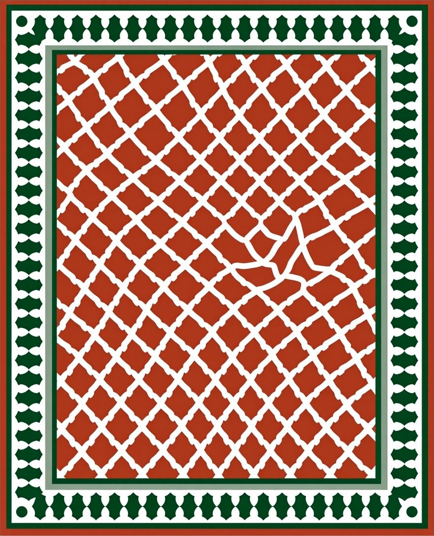 Lattice with Classic Frame Accent (Brown) - ODIKA