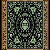 Gothic Botanica Beetle and Skull Floral (Black) - ODIKA