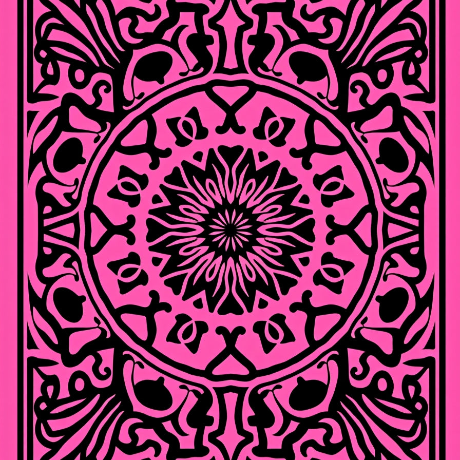 Intricate Skeleton with Gothic Floral (Pink) - ODIKA